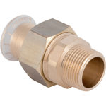 Racor de transición Geberit Mapress Cobre con rosca macho: CC499K, d=12mm, R=3/8″
